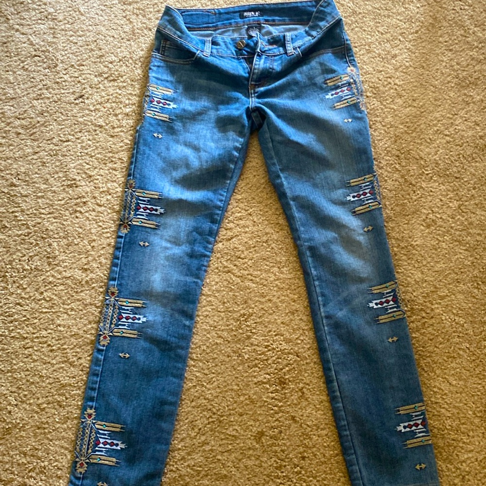 Vintage Allen B denim blue jeans.  Size 2 30 length